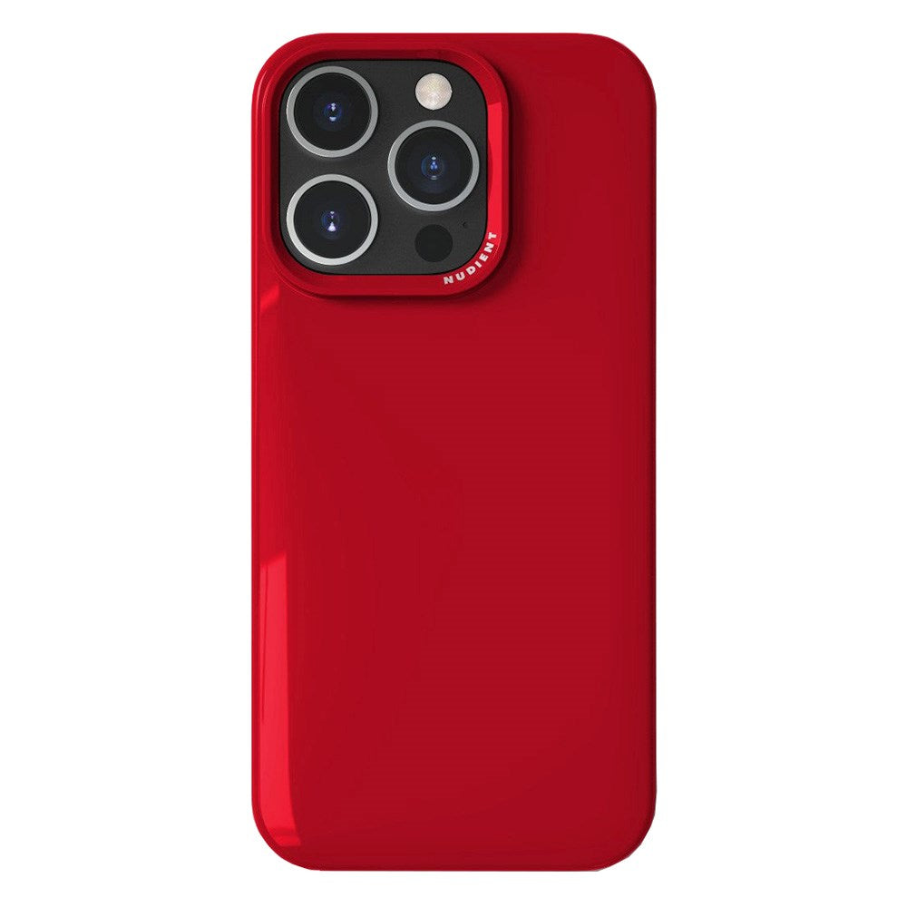Nudient iPhone 16 Pro Thin Case Bagside Cover - MagSafe Kompatibel - Cherry Red Gloss