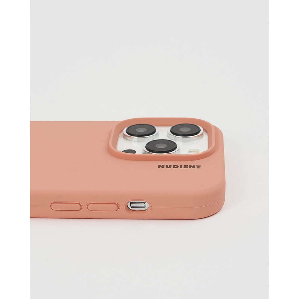 Nudient iPhone 14 Base Silicone Mobil Cover - Peach Orange