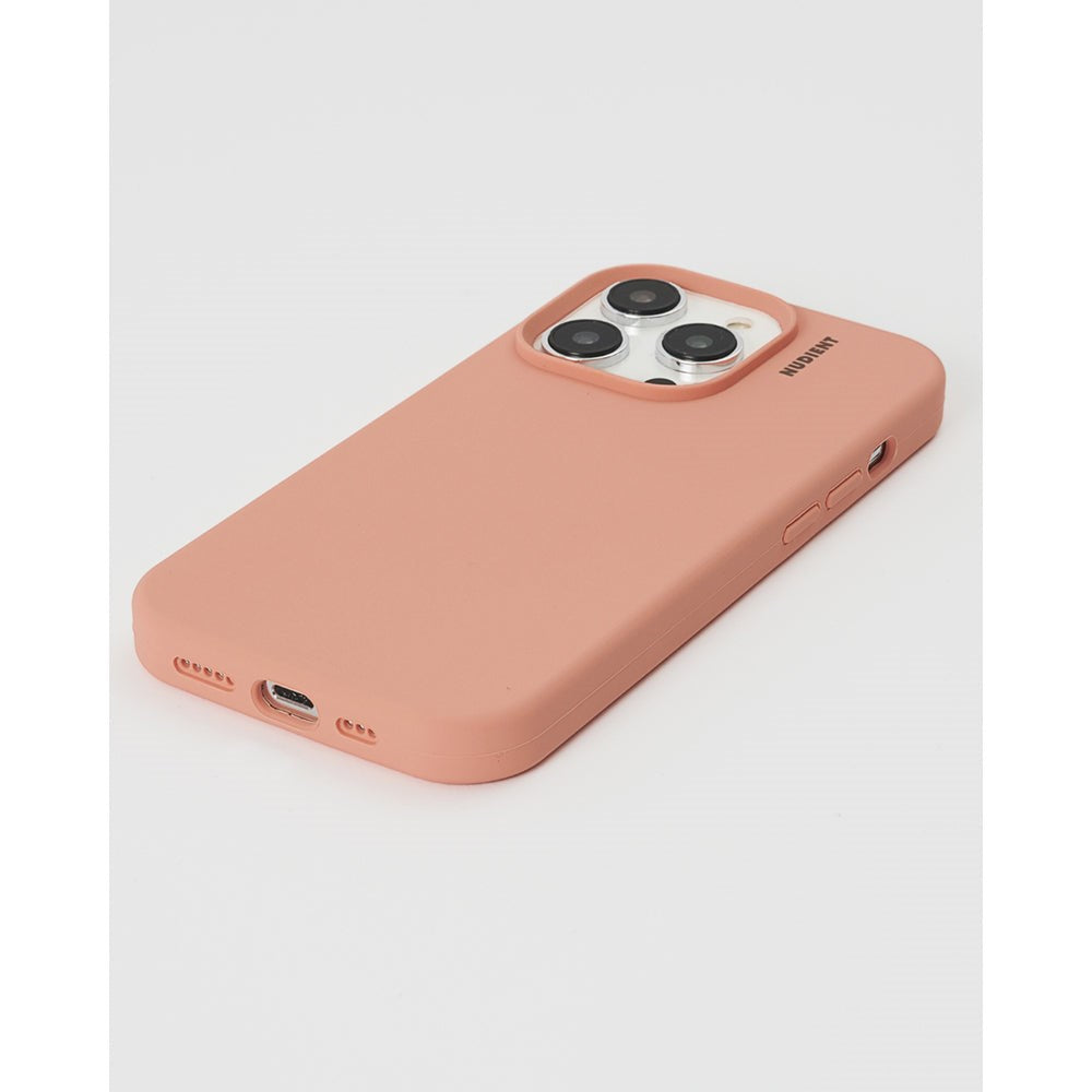 Nudient iPhone 14 Base Silicone Mobil Cover - Peach Orange