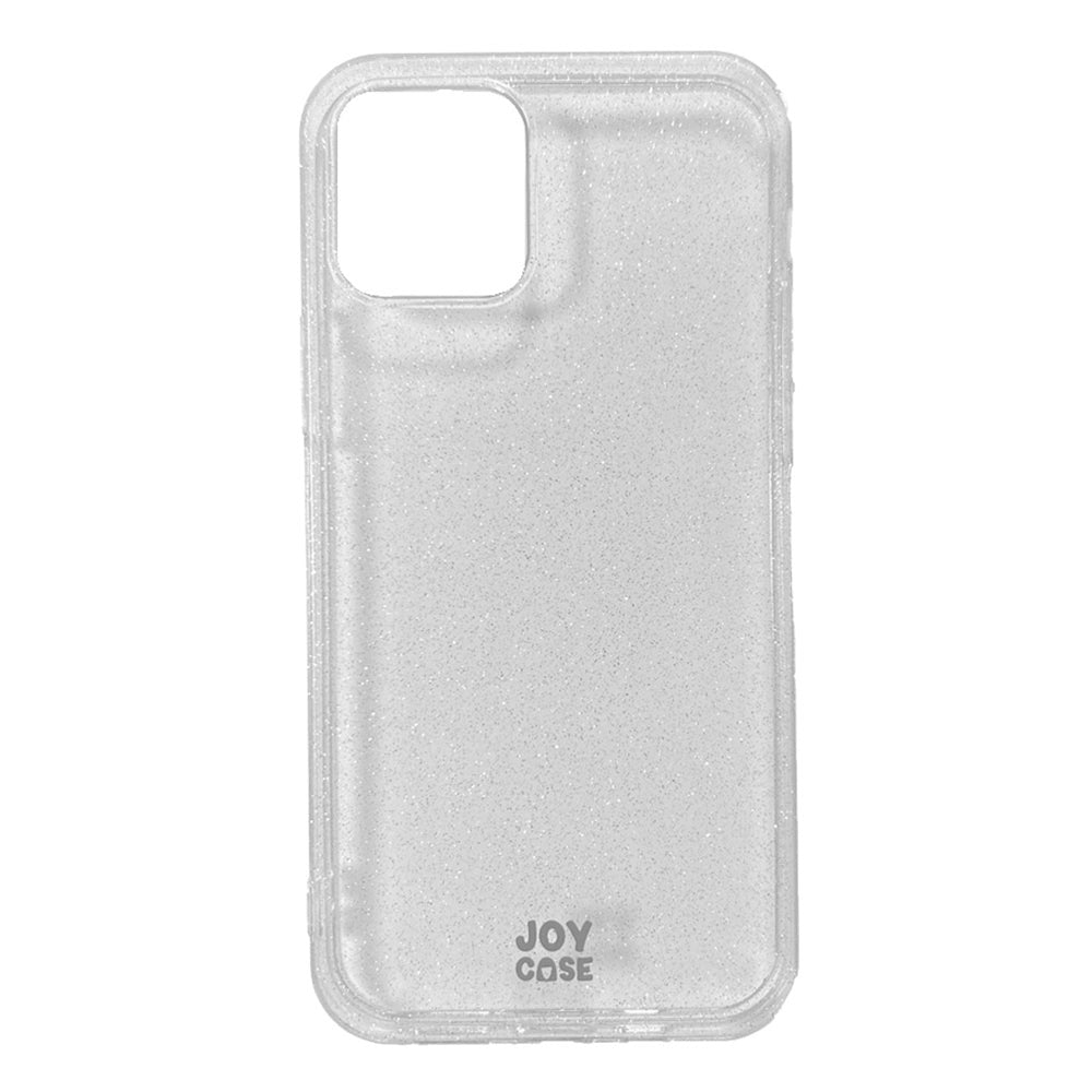 iPhone 12 / 12 Pro Joy Case Fleksibelt Plastik Mobil Cover m. Glimmer - Gennemsigtig / Sølv