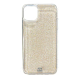 iPhone 11 Pro Max Joy Case Hybrid Glitter Mobil Cover - Gennemsigtig / Guld