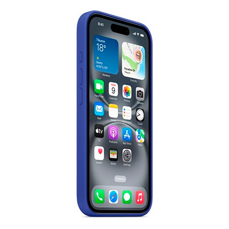 Original Apple iPhone 16 Silikone Bagside - MagSafe Kompatibel - Ultramarine (MYY63ZM/A)