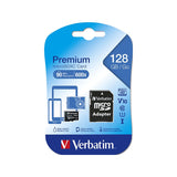 Verbatim Premium microSDXC Class 10 Hukommelseskort m. 128GB & Kamera Adaptor