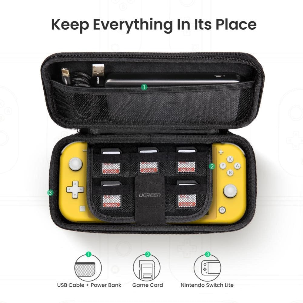 UGREEN Rejsecase til Nintendo Switch Lite - Sort