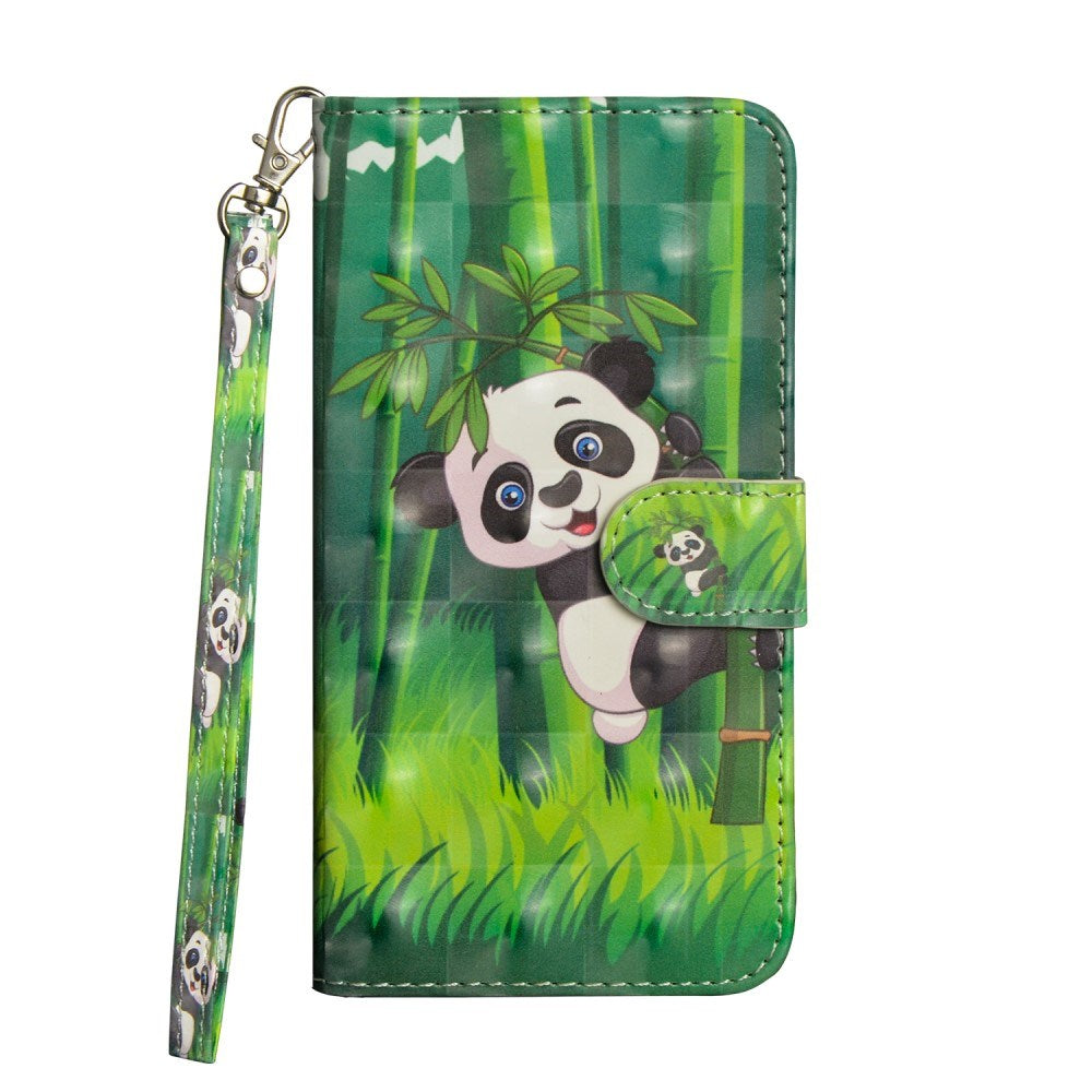 EIDERWOOD iPhone XR Læder Mobil Cover m. Pung & Strop - Panda