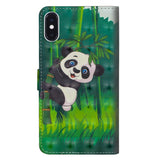 EIDERWOOD iPhone XR Læder Mobil Cover m. Pung & Strop - Panda