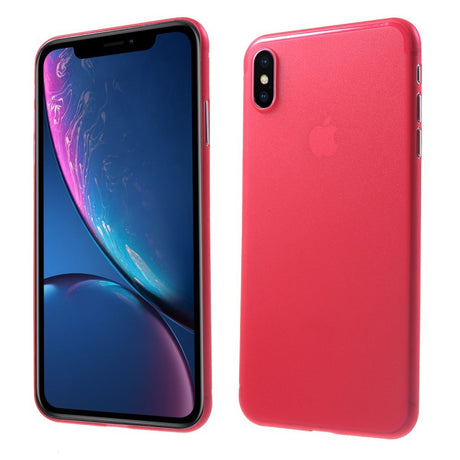 iPhone Xs Max Ultra-thin Plastik Bagside Cover - Rød