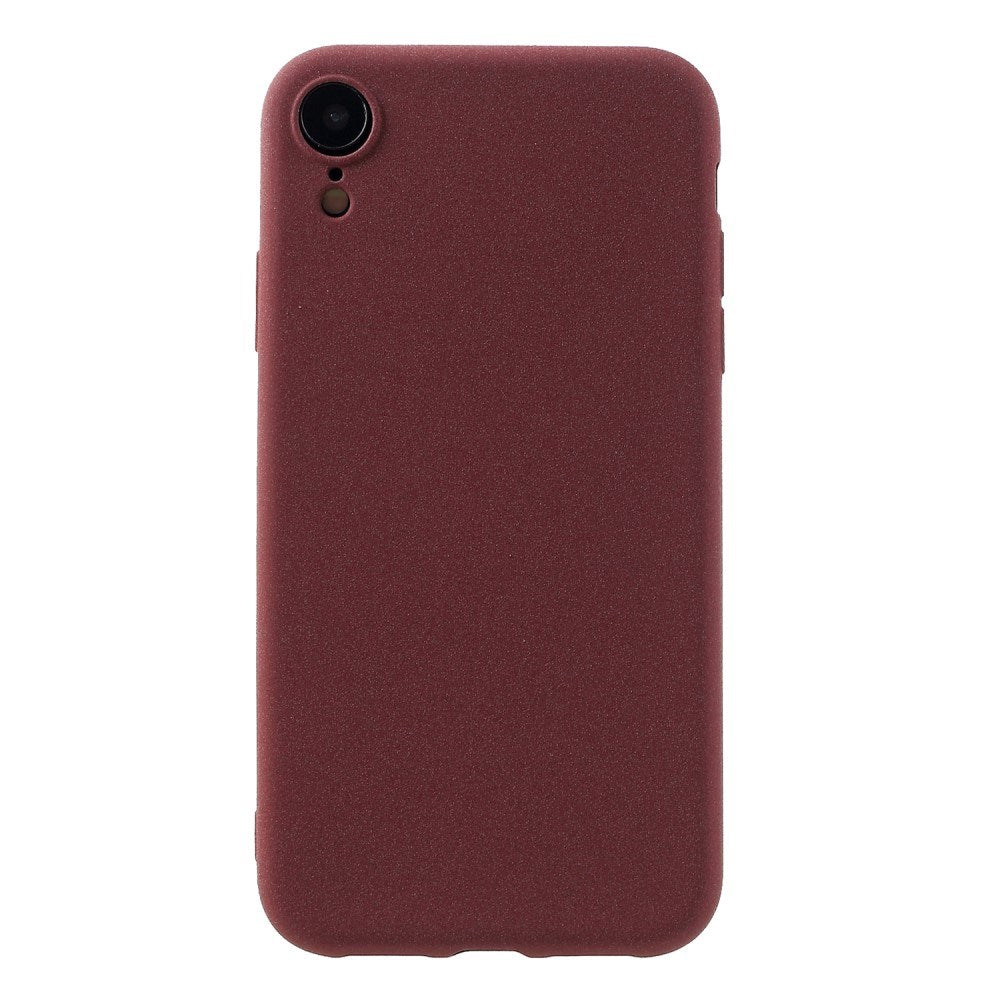 EIDERWOOD iPhone XR Mat Fleksibelt Plastik Mobil Cover - Mørkerød