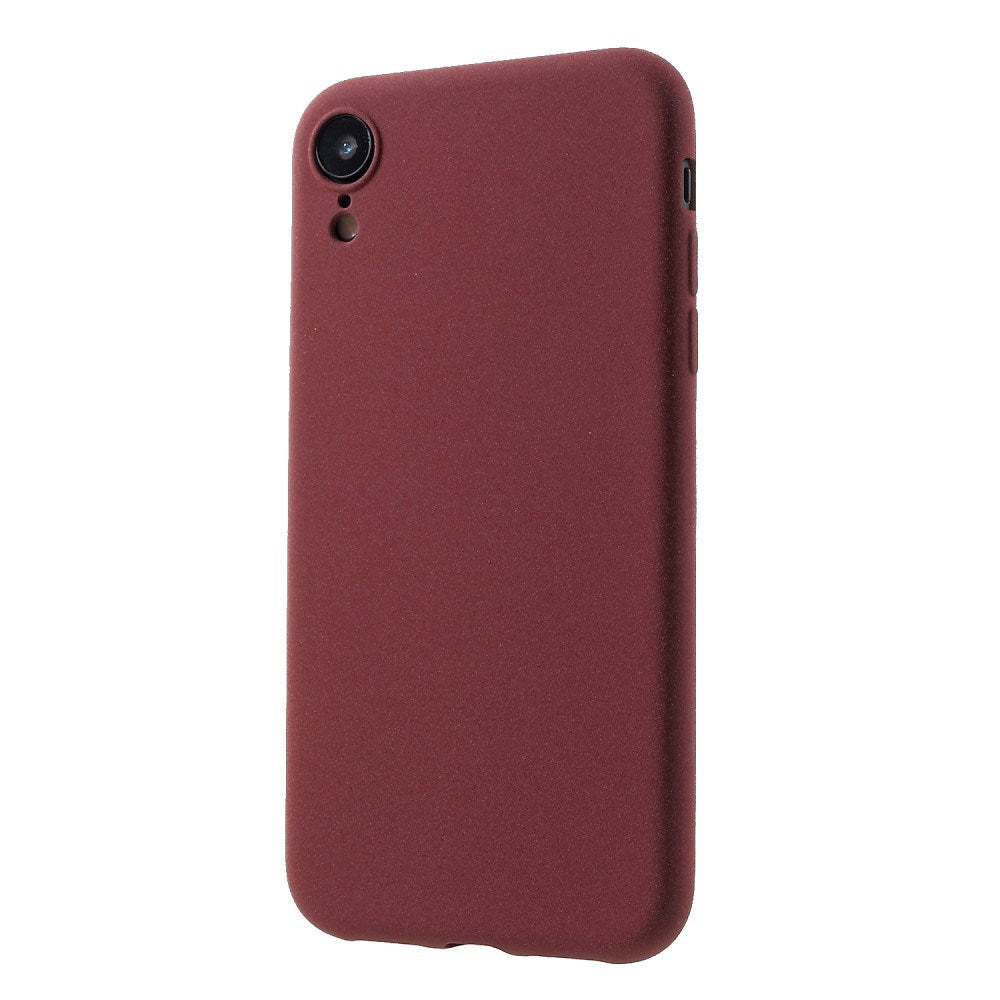 EIDERWOOD iPhone XR Mat Fleksibelt Plastik Mobil Cover - Mørkerød