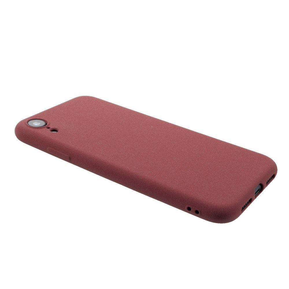 EIDERWOOD iPhone XR Mat Fleksibelt Plastik Mobil Cover - Mørkerød