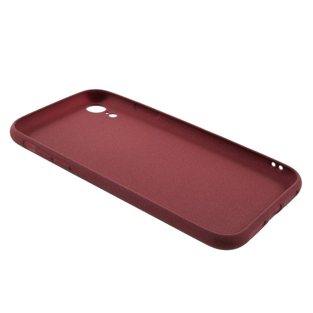 EIDERWOOD iPhone XR Mat Fleksibelt Plastik Mobil Cover - Mørkerød