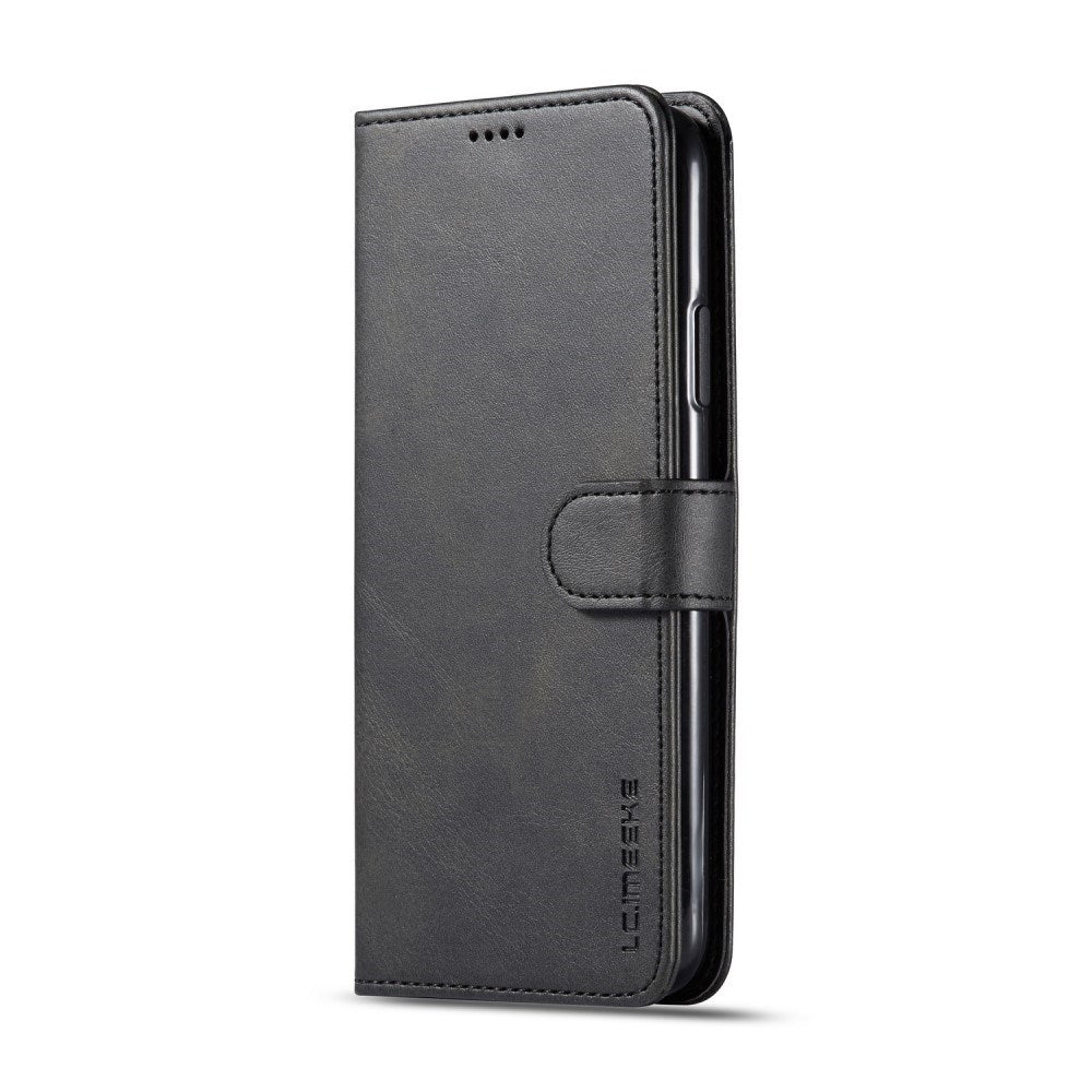 iPhone 11 Pro Max - Kunstlæder Flip Cover m. Kortholder & Ståfunktion - Sort