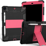 iPad 10.2" (2021 / 2020 / 2019) Håndværker Case m. Stand og Stylus Holder - Sort / Pink