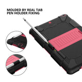 iPad 10.2" (2021 / 2020 / 2019) Håndværker Case m. Stand og Stylus Holder - Sort / Pink