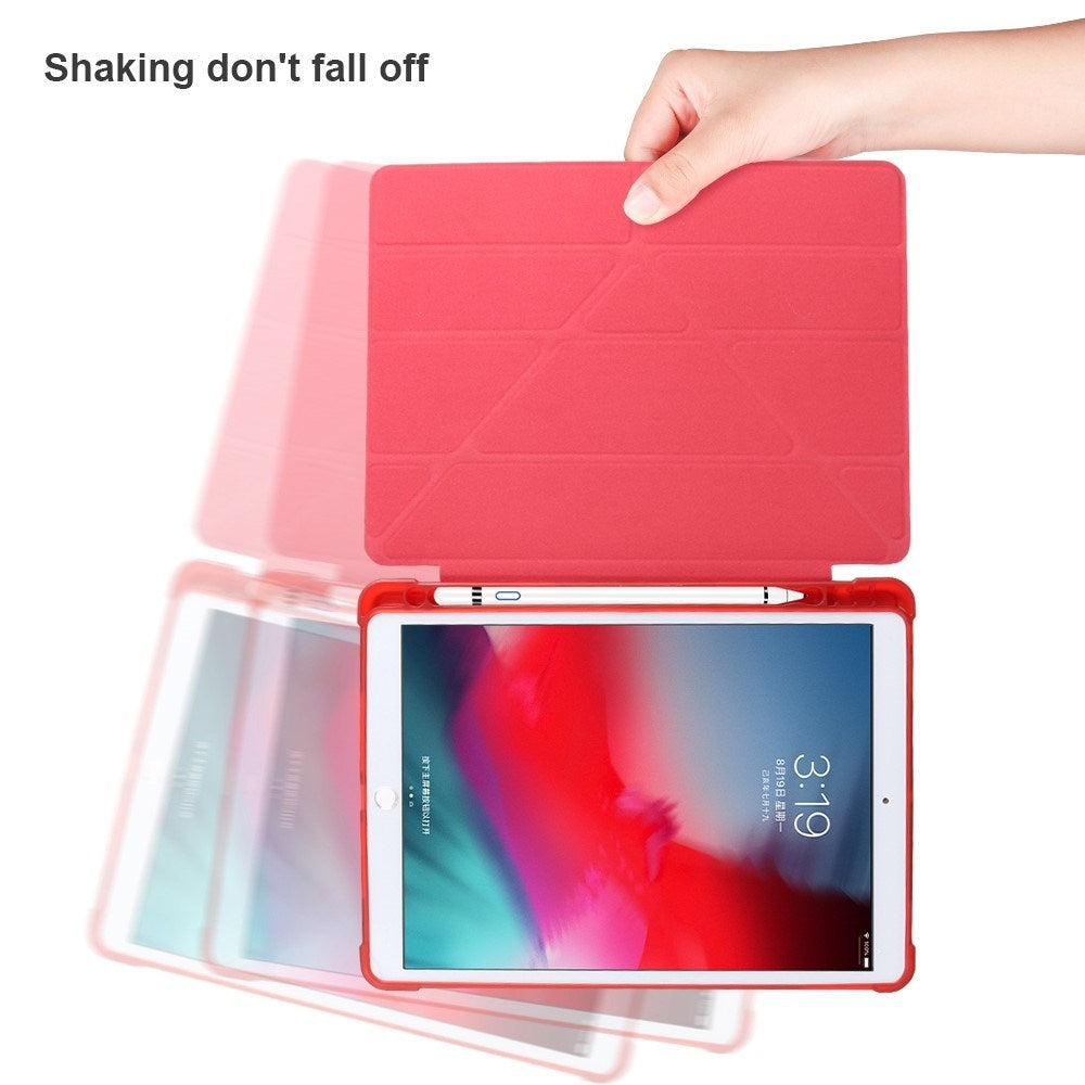 iPad 10.2" (2021 / 2020 / 2019) / iPad Pro 10.5 / iPad Air (2019) Cover - Fleksibelt Origami Flip Cover - Rød