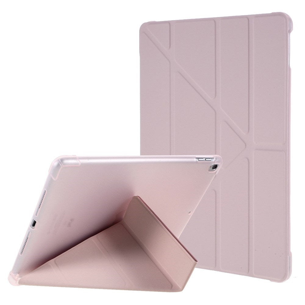 iPad 10.2" (2021 / 2020 / 2019) / iPad Pro 10.5 / iPad Air (2019) Cover - Fleksibelt Origami Flip Cover - Pink