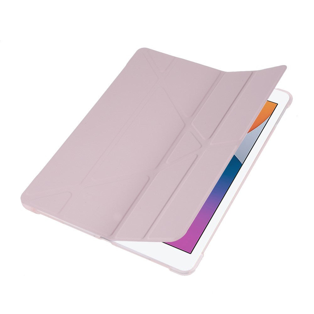 iPad 10.2" (2021 / 2020 / 2019) / iPad Pro 10.5 / iPad Air (2019) Cover - Fleksibelt Origami Flip Cover - Pink