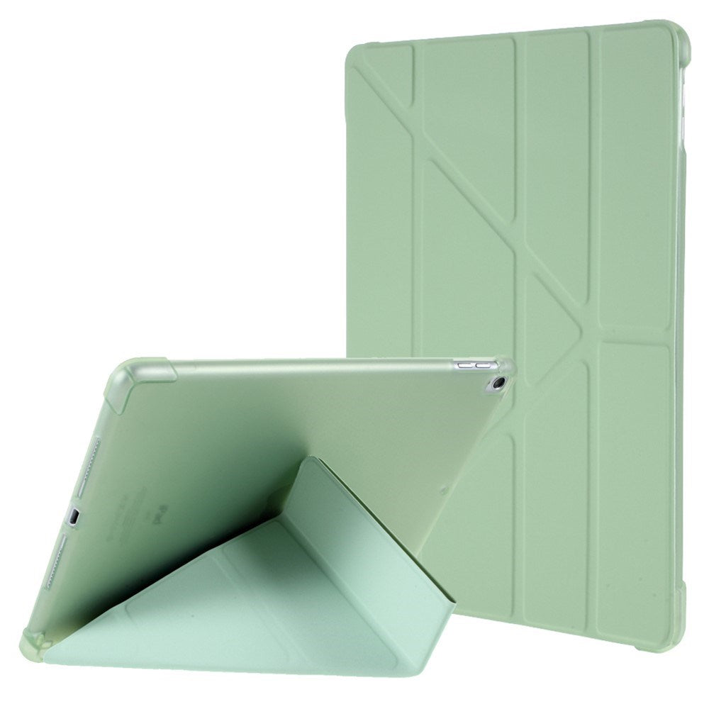 iPad 10.2" (2021 / 2020 / 2019) / iPad Pro 10.5 / iPad Air (2019) Cover - Fleksibelt Origami Flip Cover - Grøn