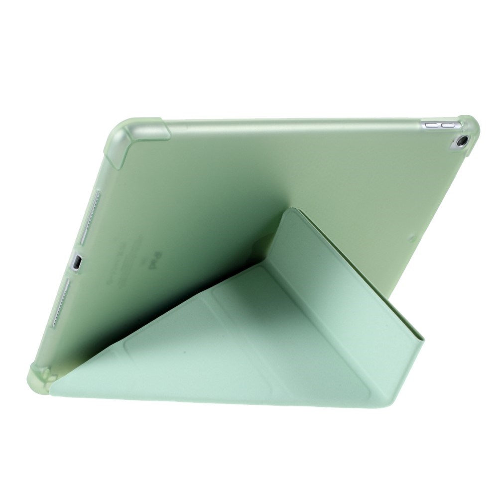 iPad 10.2" (2021 / 2020 / 2019) / iPad Pro 10.5 / iPad Air (2019) Cover - Fleksibelt Origami Flip Cover - Grøn