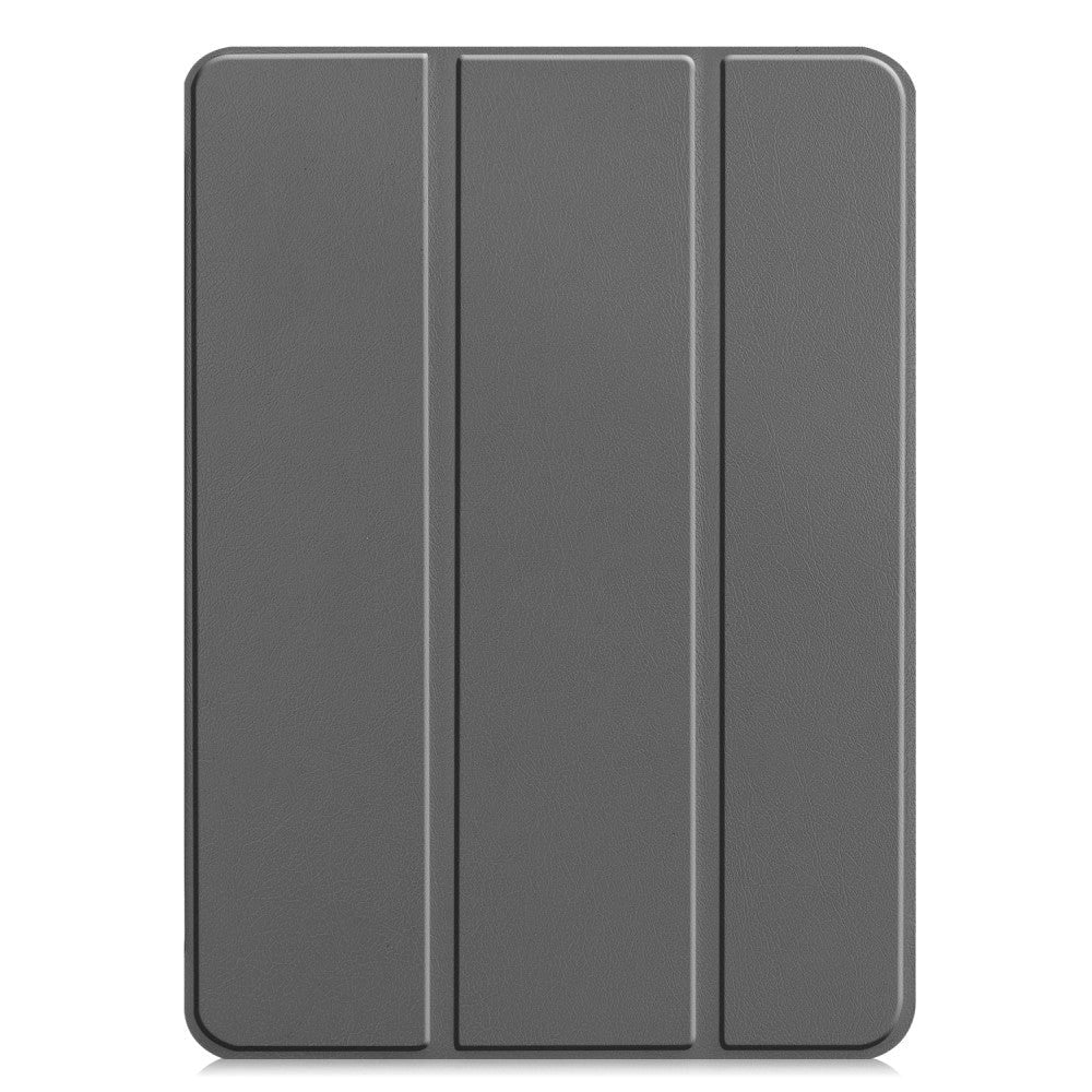 iPad Pro 12.9" (2022 / 2021 / 2020 /2018) / Air 13" (2025 / 2024) Trifold Læder Cover m. Wake-Up & Stander - Grå