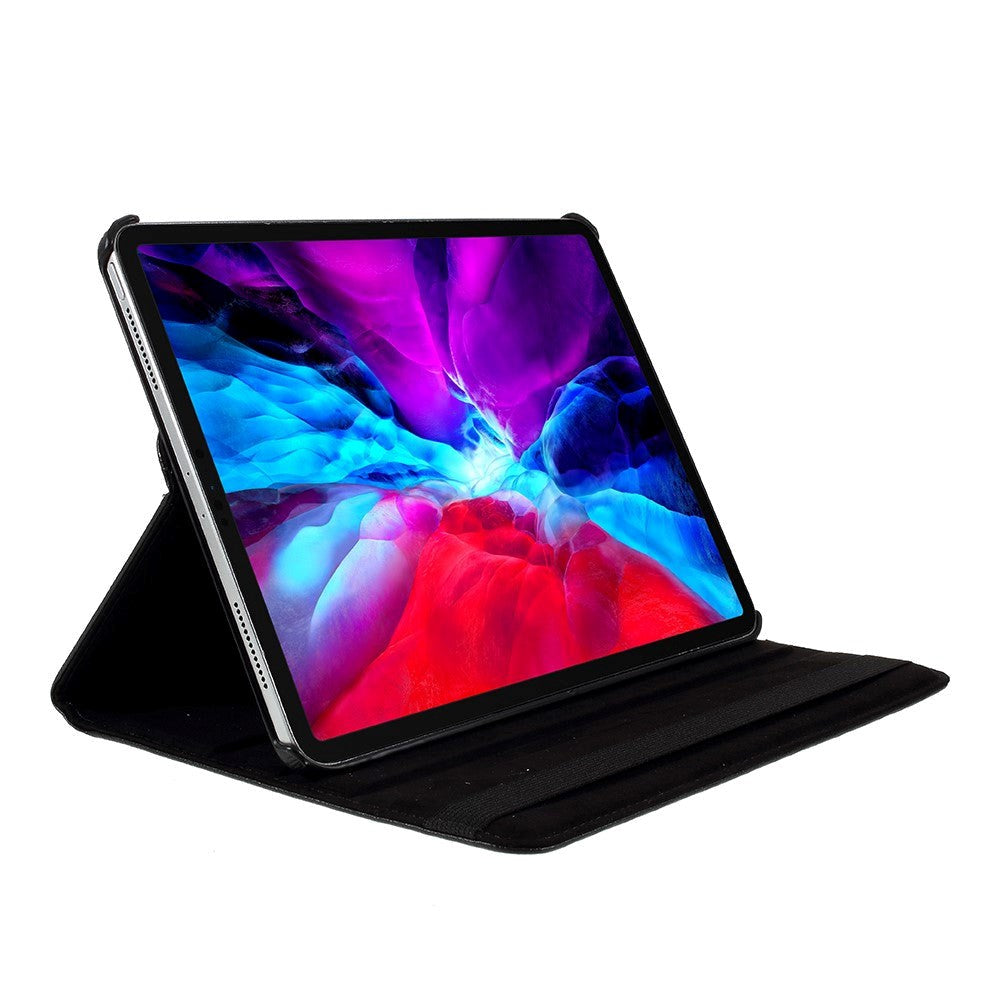 iPad Pro 12.9" (2020/2018) Læder Cover m. 360⁰ Standerfunktion - Sort