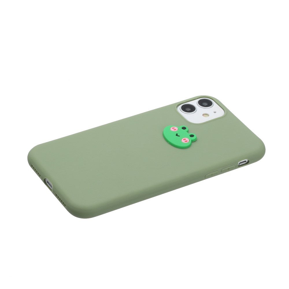 EIDERWOOD iPhone 11 Silikone Figur Cover - Grøn / Frø