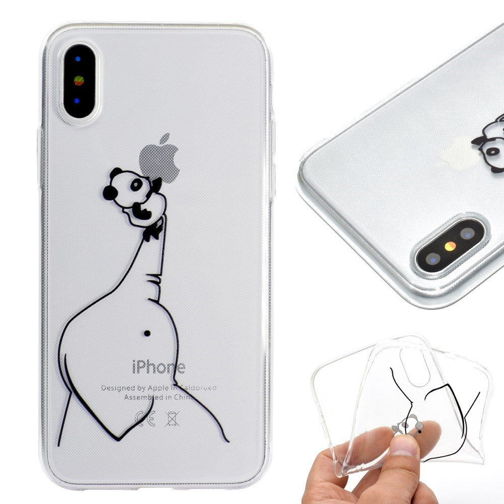 EIDERWOOD iPhone XR Plastik Mobil Cover m. Print - Panda & Elefant