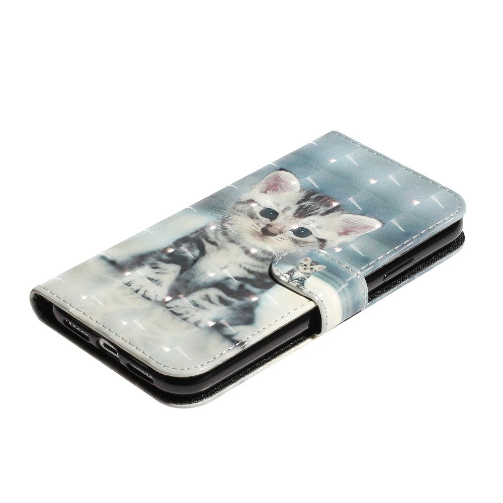 EIDERWOOD iPhone XR Læder Mobil Cover m. Pung og Strop - Kat