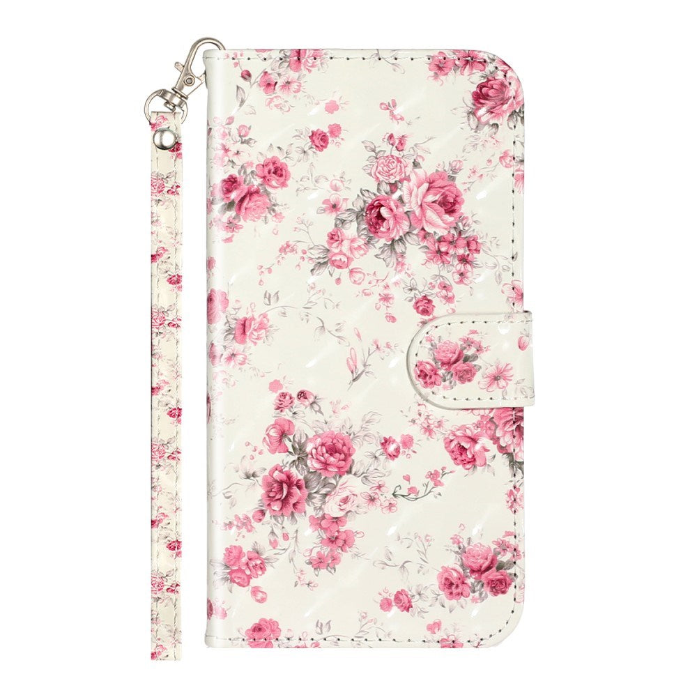EIDERWOOD iPhone XR Læder Mobil Cover m. Pung og Strop - Blomster
