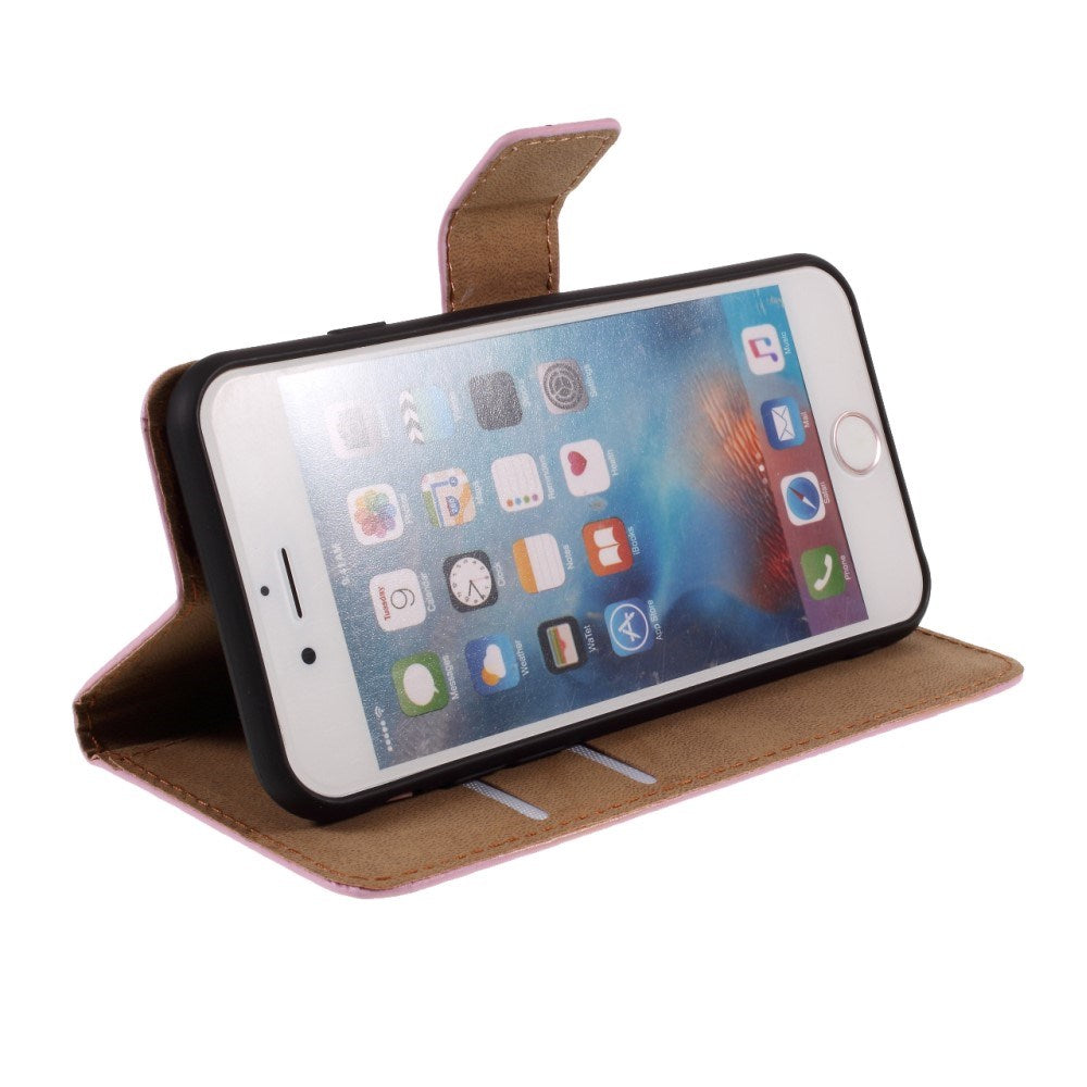 EIDERWOOD iPhone 6 Plus / 6 (s) Plus Læder Mobil Cover m. Pung - Lyserød