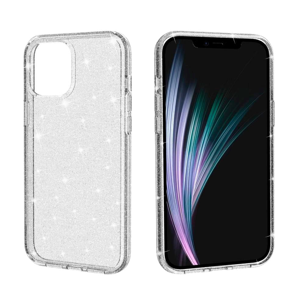 iPhone 12 / 12 Pro Plastik Cover m. Glimmer - Gennemsigtig