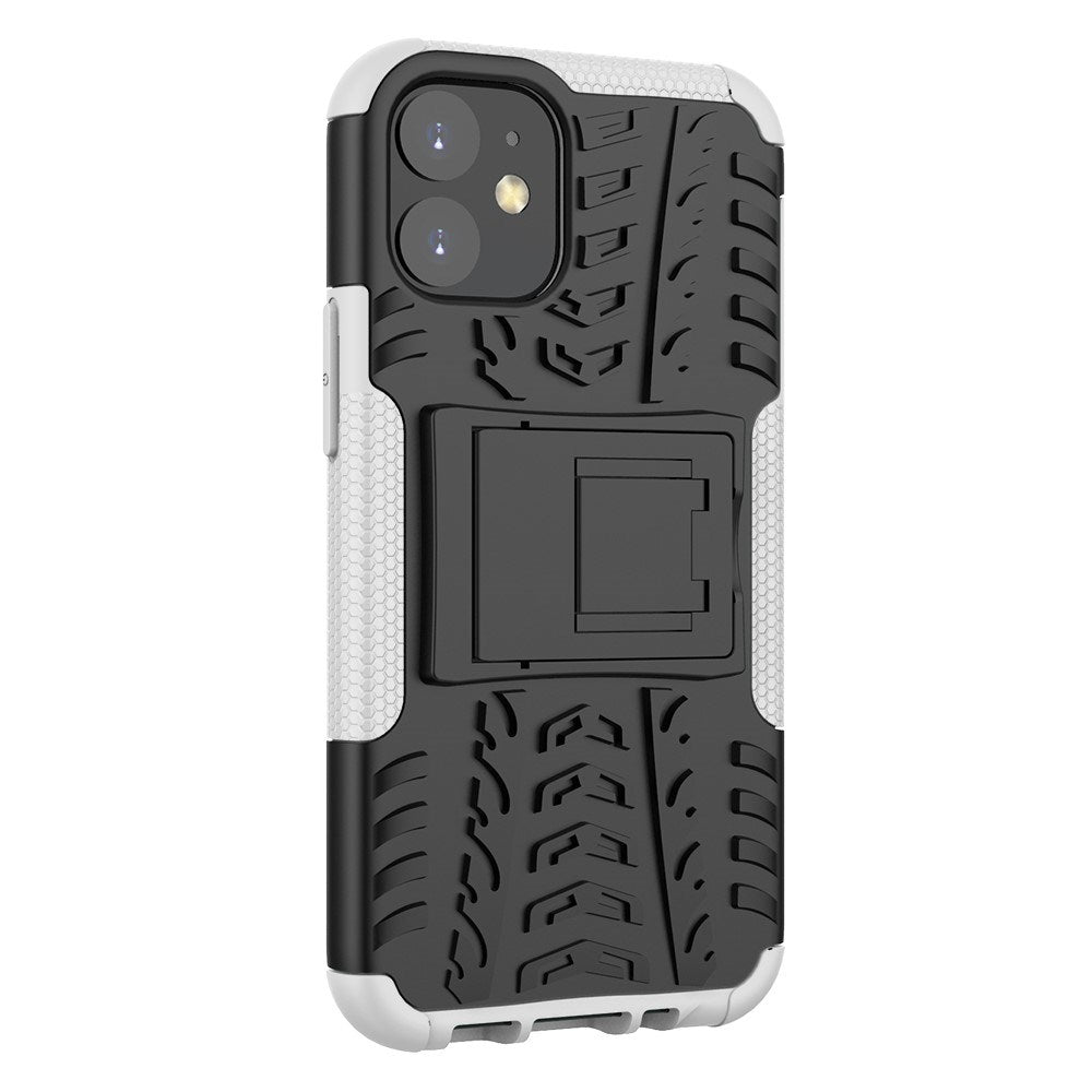 EIDERWOOD iPhone 12 Mini Cool Tyre Håndværker Mobil Cover m. Stander - Hvid