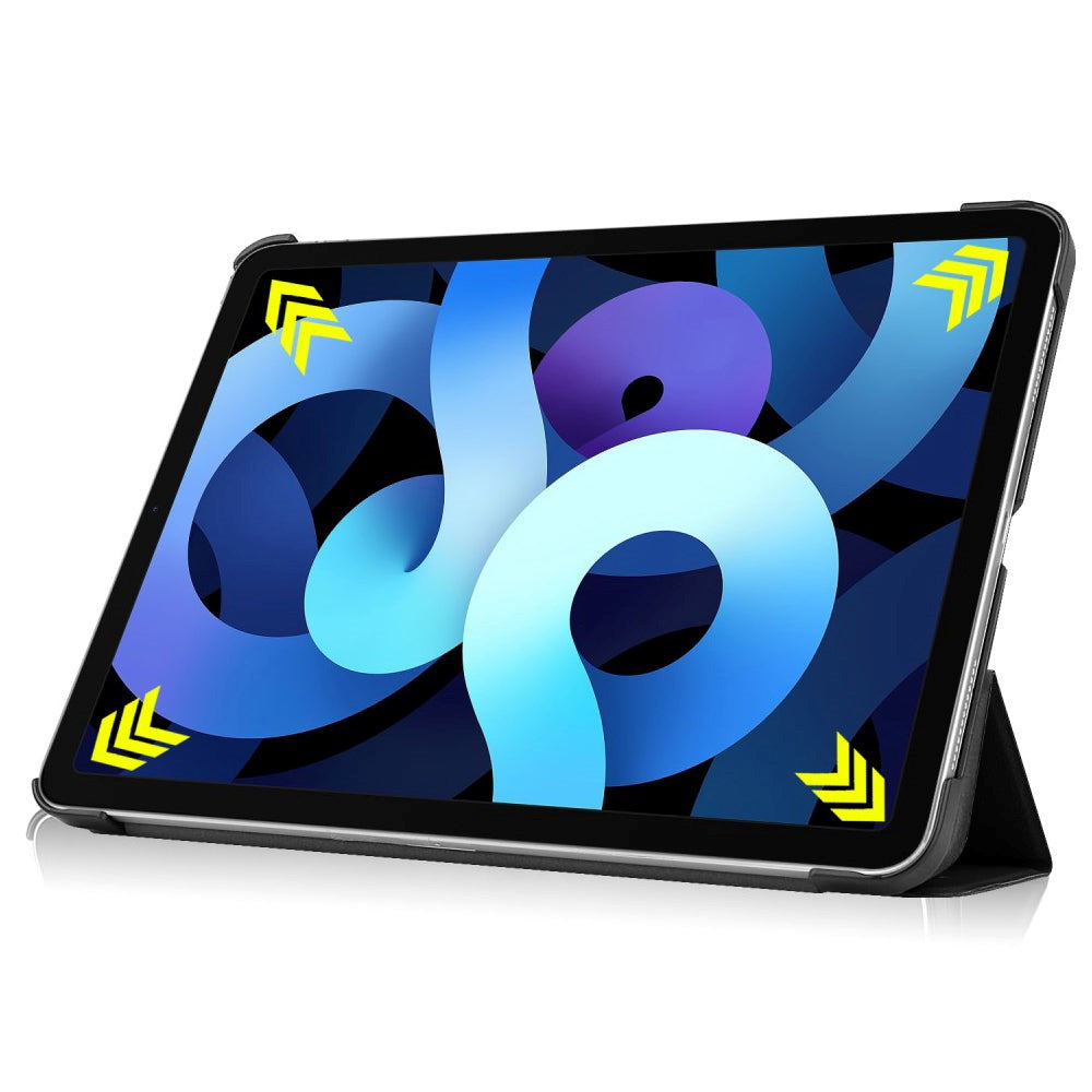 EIDERWOOD iPad Air 10.9-11" (2025-2020) Tri-Fold Læder Flip Cover m. Stylus Pen Holder - Sort