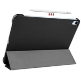 EIDERWOOD iPad Air 10.9-11" (2024-2020) Tri-Fold Læder Flip Cover m. Stylus Pen Holder - Sort