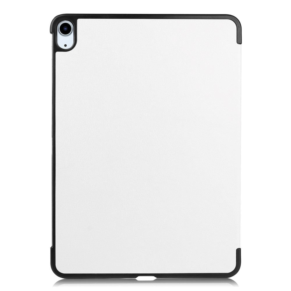 EIDERWOOD iPad Air 10.9-11" (2025-2020) Tri-Fold Læder Flip Cover m. Stylus Pen Holder - Hvid