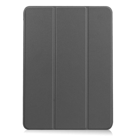 EIDERWOOD iPad Air 10.9-11" (2024-2020) Tri-Fold Læder Flip Cover m. Stylus Pen Holder - Grå