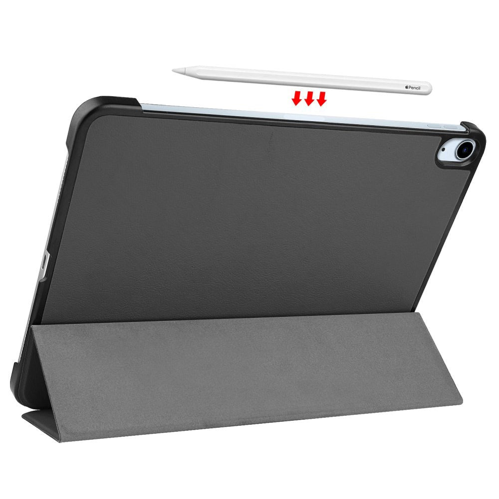 EIDERWOOD iPad Air 10.9-11" (2025-2020) Tri-Fold Læder Flip Cover m. Stylus Pen Holder - Grå