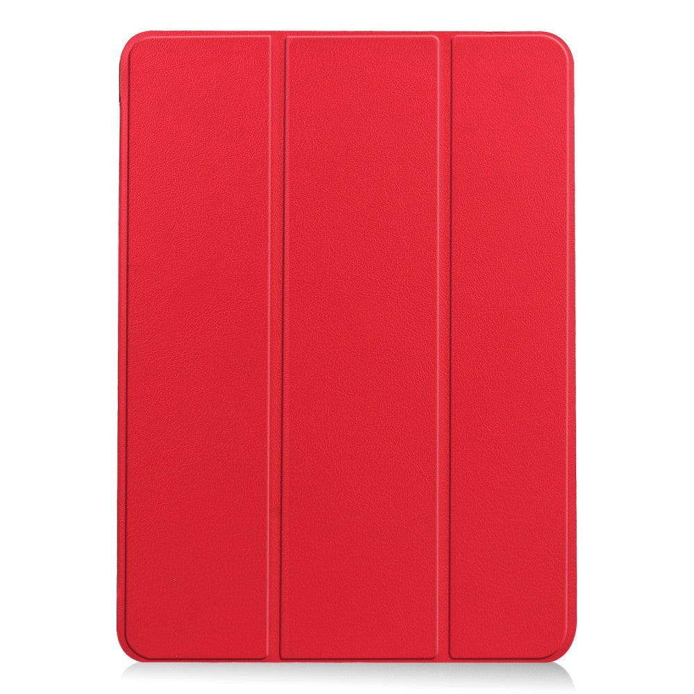 EIDERWOOD iPad Air 10.9-11" (2025-2020) Tri-Fold Læder Flip Cover m. Stylus Pen Holder - Rød