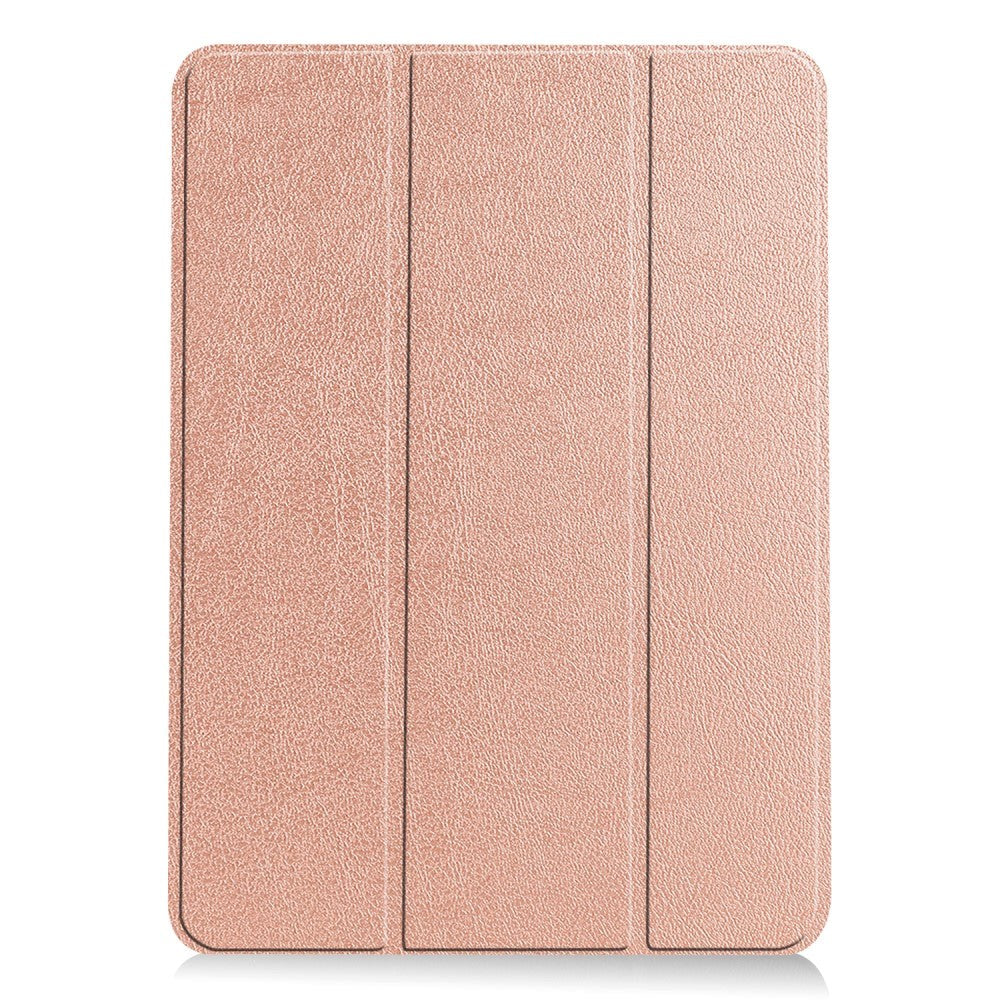 EIDERWOOD iPad Air 10.9-11" (2025-2020) Tri-Fold Læder Flip Cover m. Stylus Pen Holder - Rose Gold