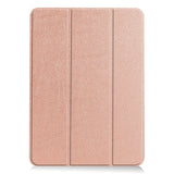 EIDERWOOD iPad Air 10.9-11" (2024-2020) Tri-Fold Læder Flip Cover m. Stylus Pen Holder - Rose Gold