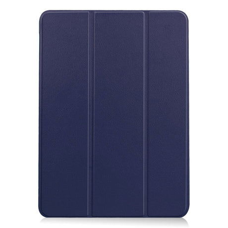 EIDERWOOD iPad Air 10.9-11" (2024-2020) Tri-Fold Læder Flip Cover m. Stylus Pen Holder - Mørkeblå