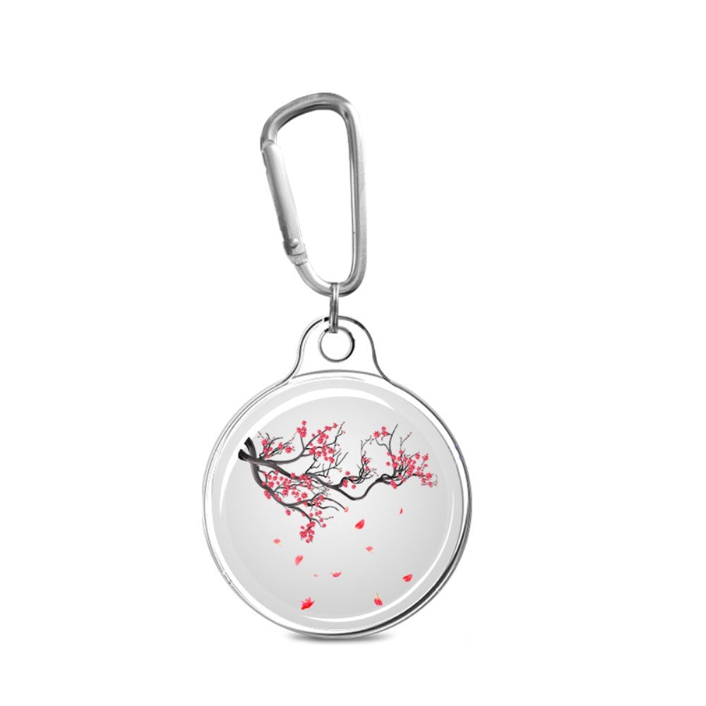 Plastik Cover m. Karabinhage til Apple AirTag - Kirsebærtræ