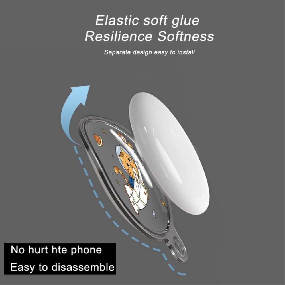 Plastik Cover m. Karabinhage til Apple AirTag - Kirsebærtræ