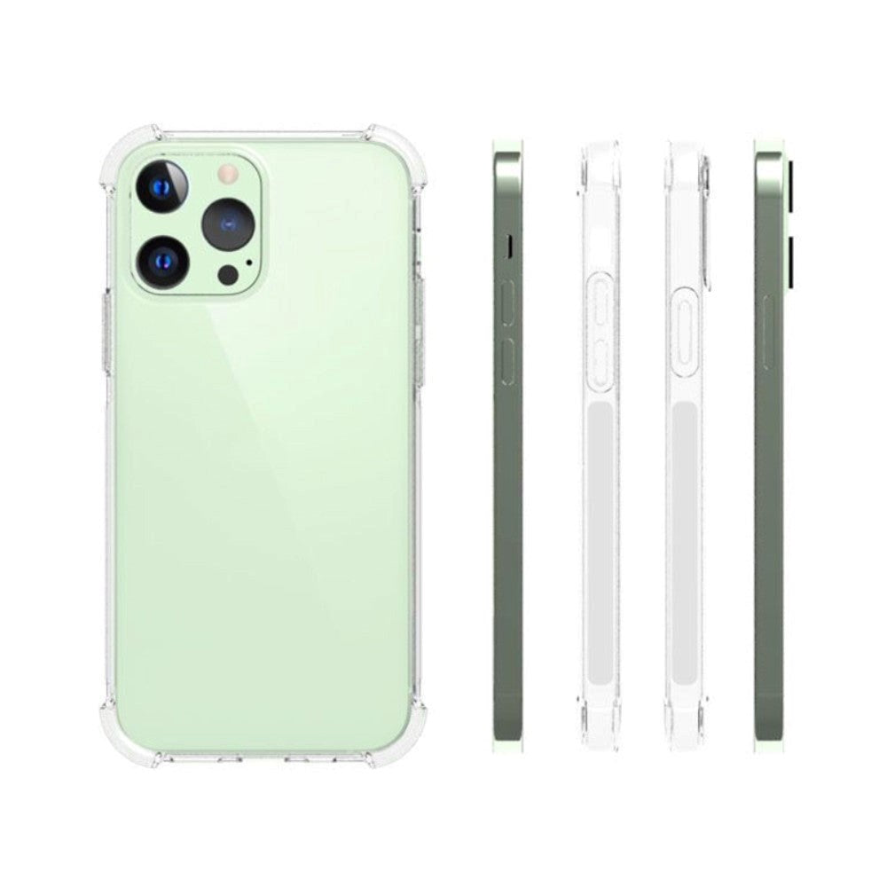 iPhone 13 Pro Shock-Proof Fleksibel Plastik Bagside Cover - Gennemsigtig