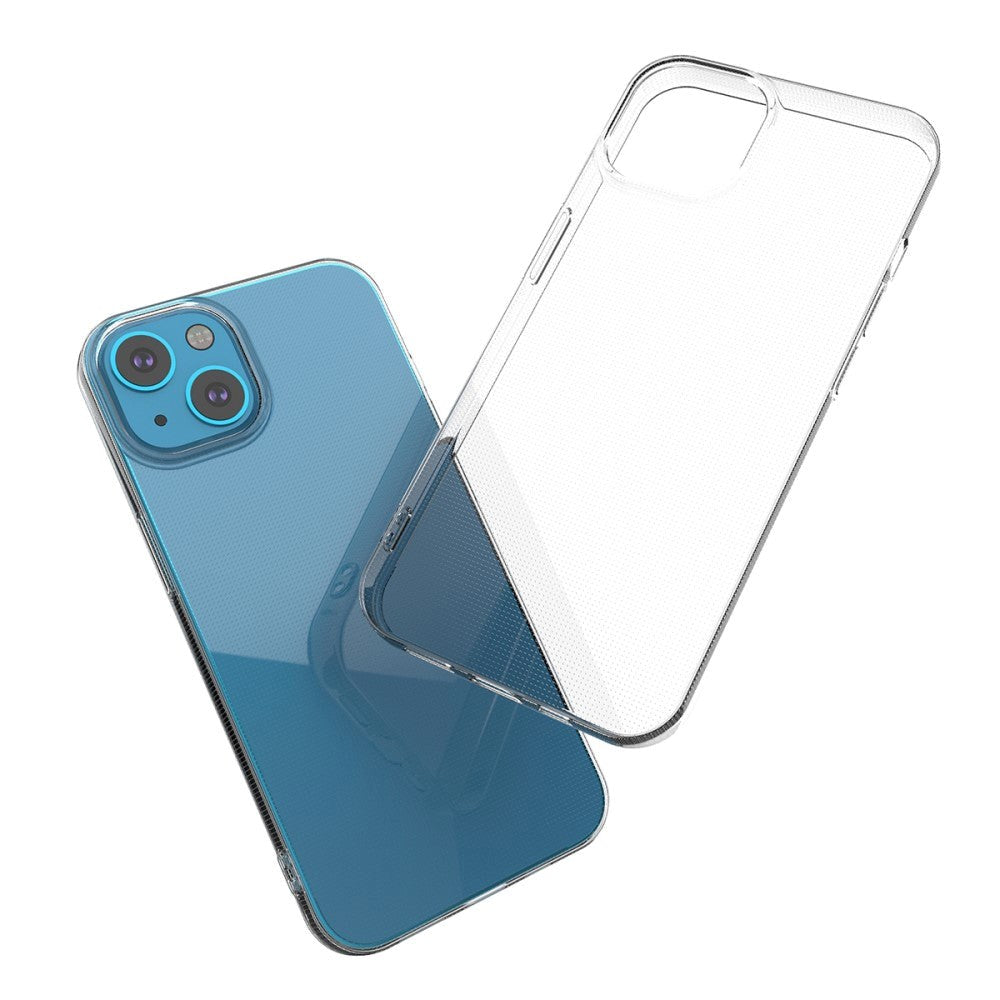 iPhone 13 Crystal Clear Fleksibel Plastik Bagside Cover - Gennemsigtig