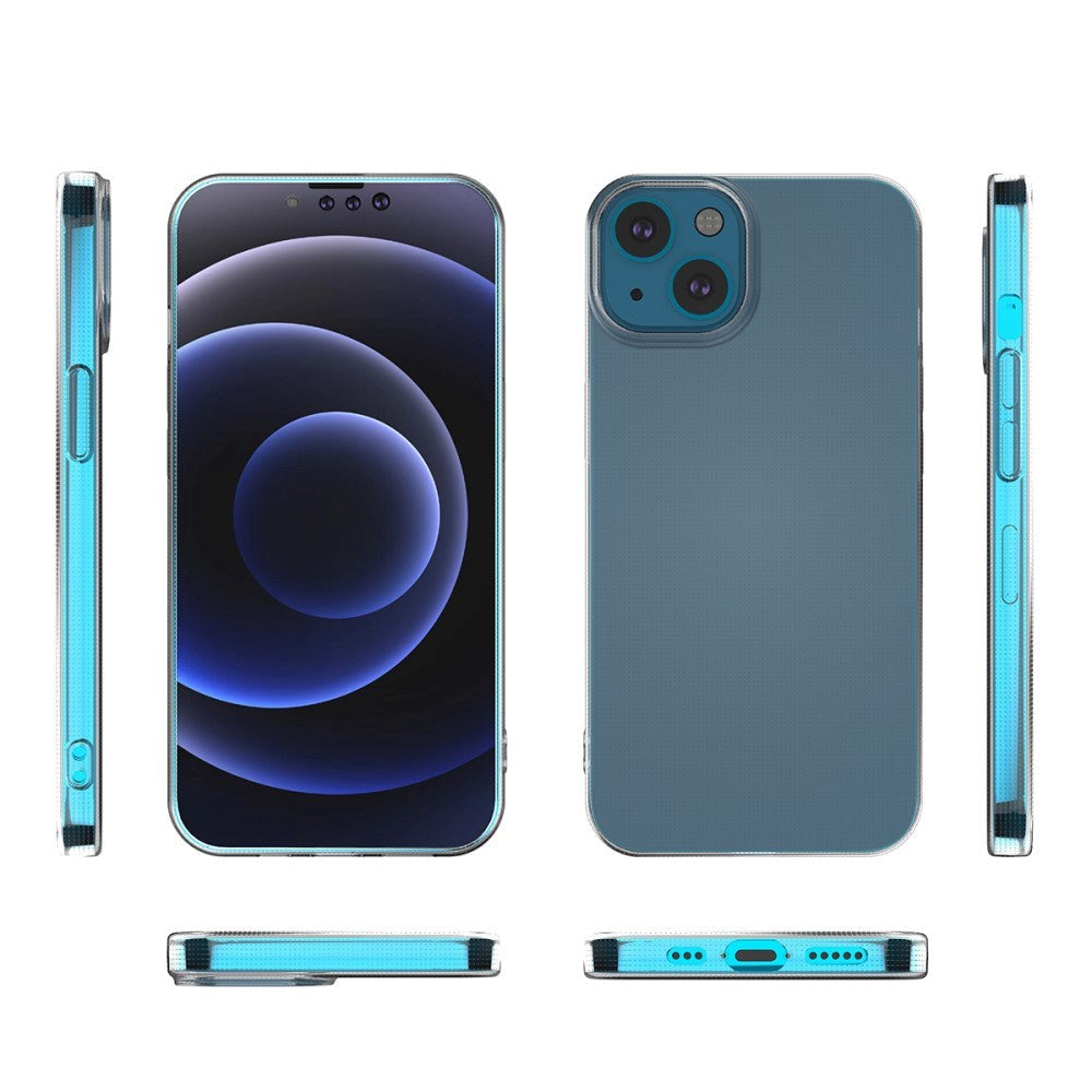 iPhone 13 Crystal Clear Fleksibel Plastik Bagside Cover - Gennemsigtig