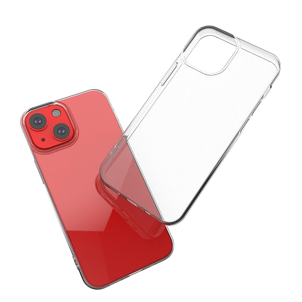 iPhone 13 Mini Fleksibel Plastik Bagside Cover - Gennemsigtig