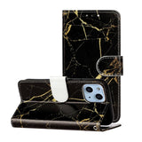 EIDERWOOD iPhone 13 Mini Læder Mobil Cover m. Pung & Print - Sort / Guld