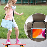 iPad 10.2" (2021 / 2020 / 2019) Butterfly Kickstand Børne Cover - Lyseblå