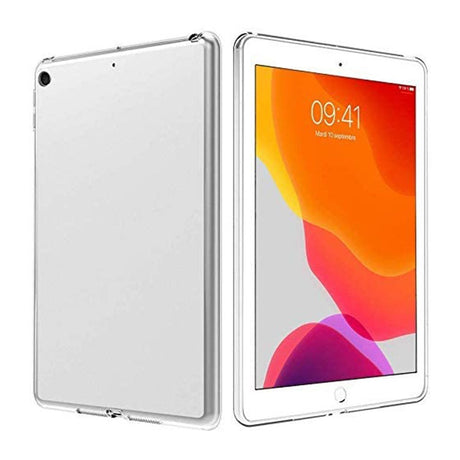 iPad 10.2" (2021 / 2020 / 2019) Fleksibelt TPU Plast Mobil Cover m. Skærmbeskyttelse - Gennemsigtig